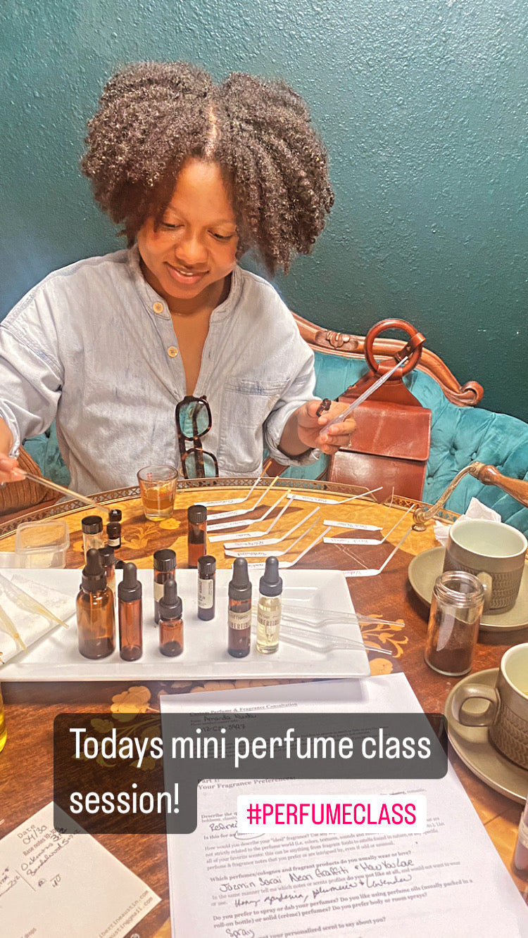 Perfume Blending Class 70 minutes - Crystal Davidson