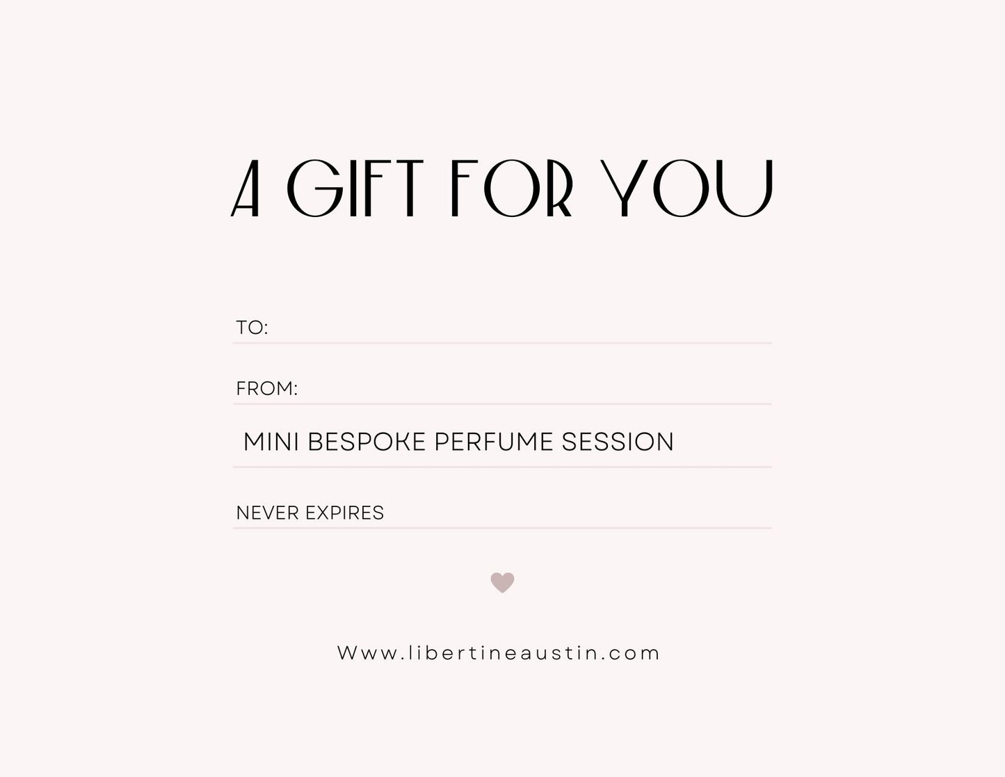 Gift Card - Mini Bespoke Botanical Perfume Session - Libertine x Viriditas Botanicals 