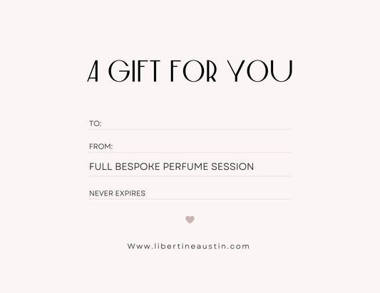 Gift Card - Full Bespoke Botanical Perfume Session - Libertine x Viriditas Botanicals 